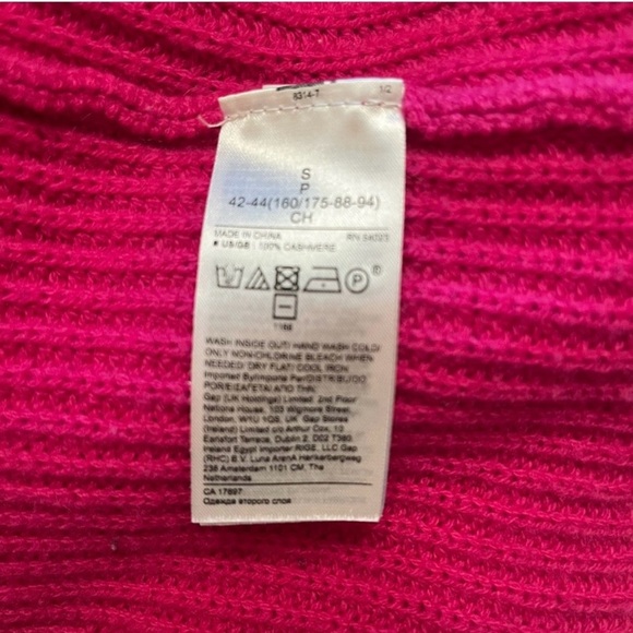 Banana Republic Cashmere Chiara Fuchsia Turtleneck Sweater M - Picture 9 of 9
